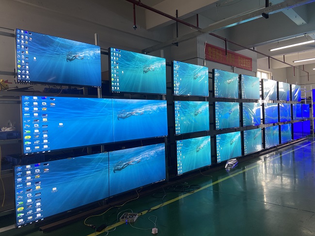 公海7108线路49寸3.5mm液晶拼接屏老化图