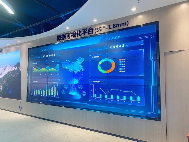 公海7108线路智慧展厅55寸1.8mm液晶拼接屏