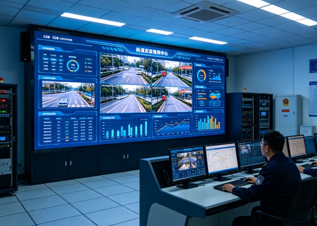 公海7108线路应急指挥中心COB大屏实拍.jpg